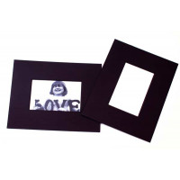 Mount Board Double thick Black 20.3x25.4cm with 8.9x14cm Window (25 pieces) [MS31002]