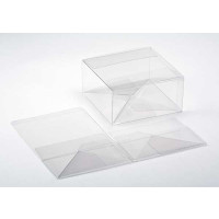Plastic Gift Boxes 15.9x15.9x7.6cm Crystal Clear with Autolock Bottom (25 pieces) [PLB173]