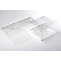 Plastic Gift Boxes 14.3x14.3x7.6cm Food Safe with Autolock Bottom (25 pieces) [PLB202]