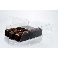 Plastic Gift Boxes for Chocolates 6.7x2.5x9cm with Insert (100 pieces) [CNDY172]