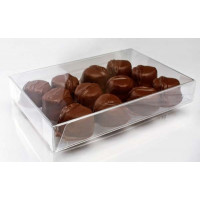 Plastic Gift Boxes for Chocolates 13x2.5x18.1cm with Insert (100 pieces) [CNDY168]