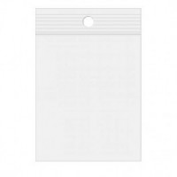 Grip Seal Bags with Hang hole 12.5x20.5cm Crystal Clear PP 75 micron (100 pieces) [Z3R48]