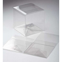 Plastic Gift Boxes 12.7x12.7x12.7cm with Autolock Bottom (25 pieces) [PLB68]