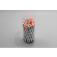 Plastic Tube round 8x50cm glued Bottom and loose Lid (25 pieces) [KJ-8X50V]