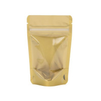 Stand Up Pouches Transparent/Gold 8x5x13cm | 28 grams (100 pieces) [ZBGGC1]