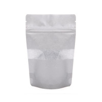Stand Up Pouches Rice Paper Silver with Window 10.2x6x15.2cm | 57 grams (100 pieces) [ZBGR2S]